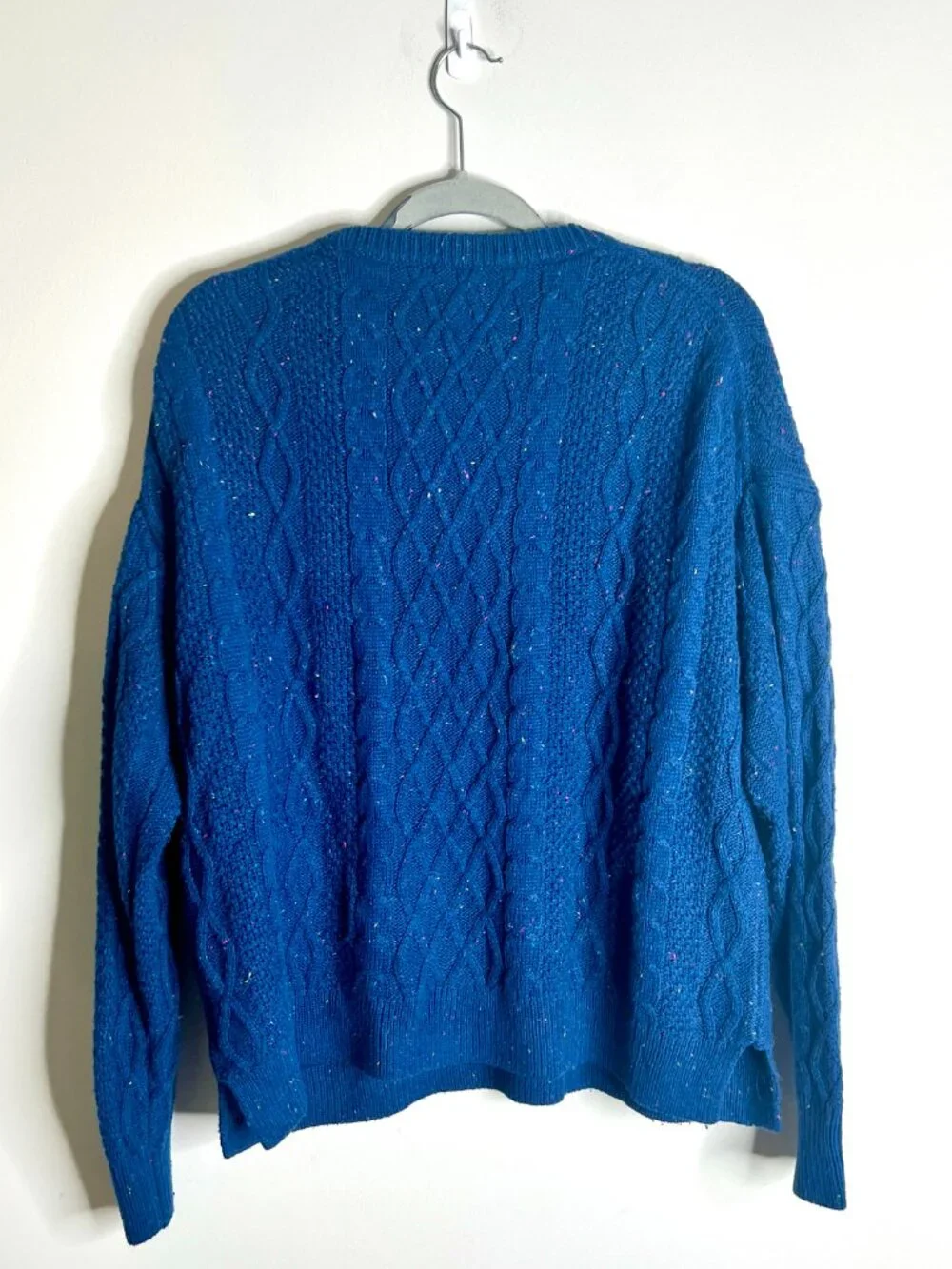 J. Crew Donegal Cable-Knit Crewneck Sweater Fisherman Sweater Cottagecore Sz XL